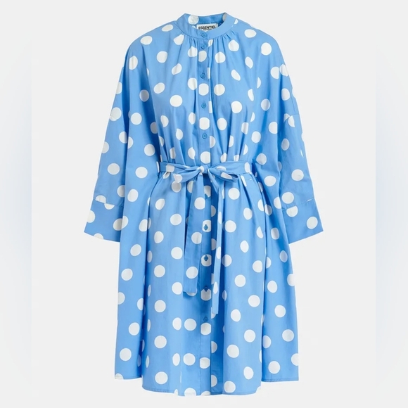 Essentiel Antwerp Oversized Polka Dot Cotton Poplin Dress Size L - Picture 1 of 6